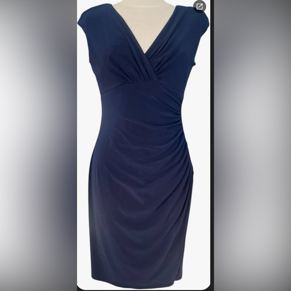 Ralph Lauren Midnight Blue Asymmetrical Dress